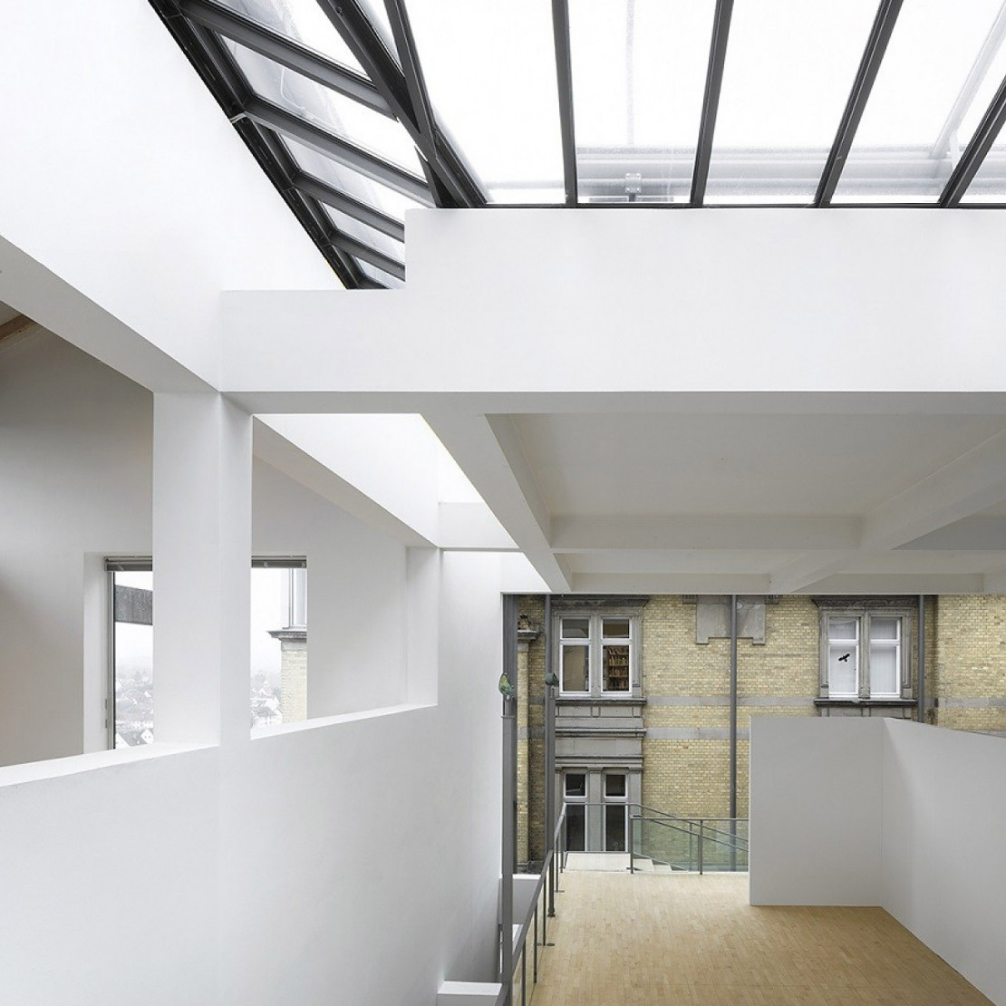 Übergang zwischen Neu- und Altbau des Musems für Sepulkralkultur