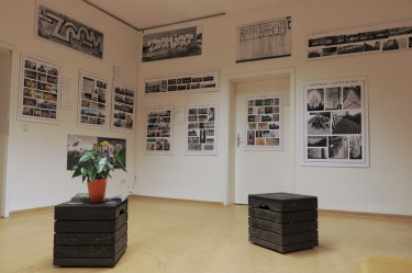 Hier im Quartier Büro und Ausstellungsraum